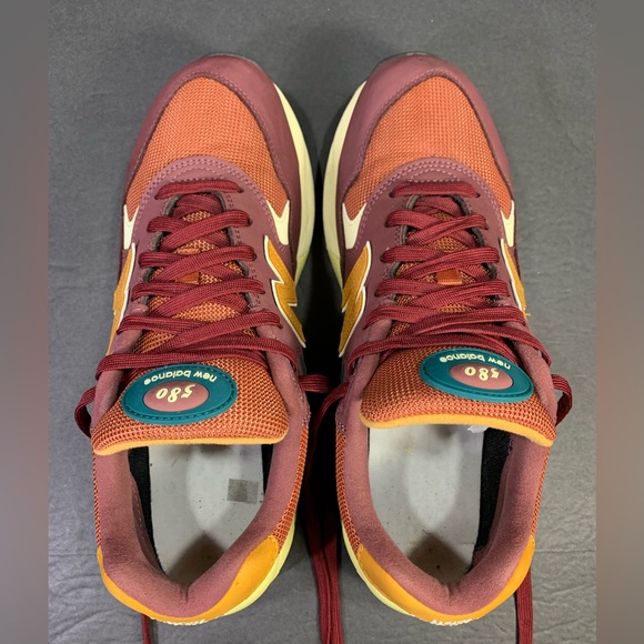 New Balance 580 Men’s Sneakers “ Washed Burgundy “ Shoe Size- 10 - Picture 7 of 11